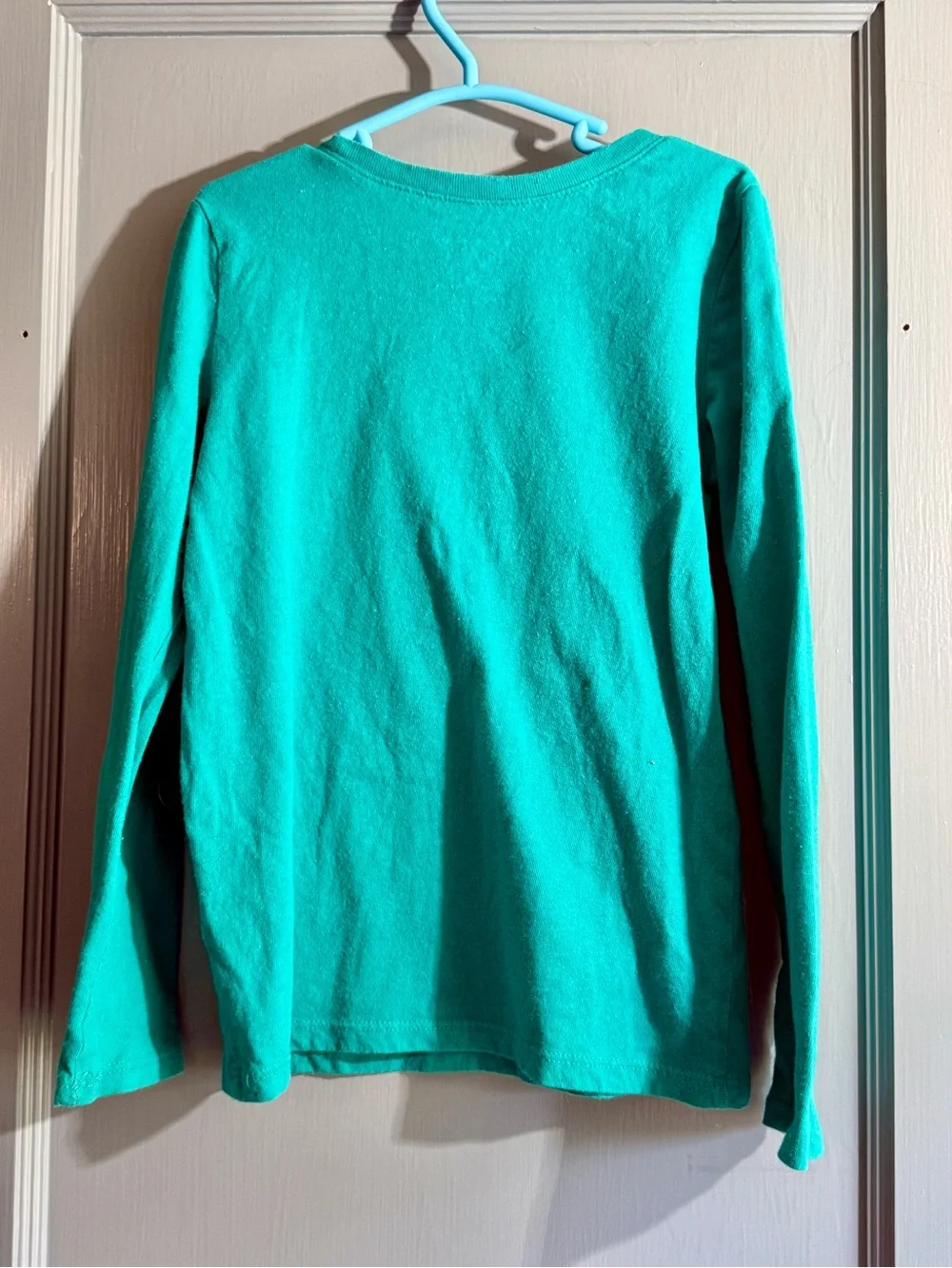 The Children's Place Teal Long Sleeve Tee with Snowman Ice Cream Graphic